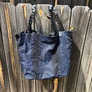 Snake Print Tote Bag